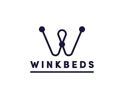 WinkBeds logo featuring a stylized letter "W" with connected dots, representing an innovative bedding brand.