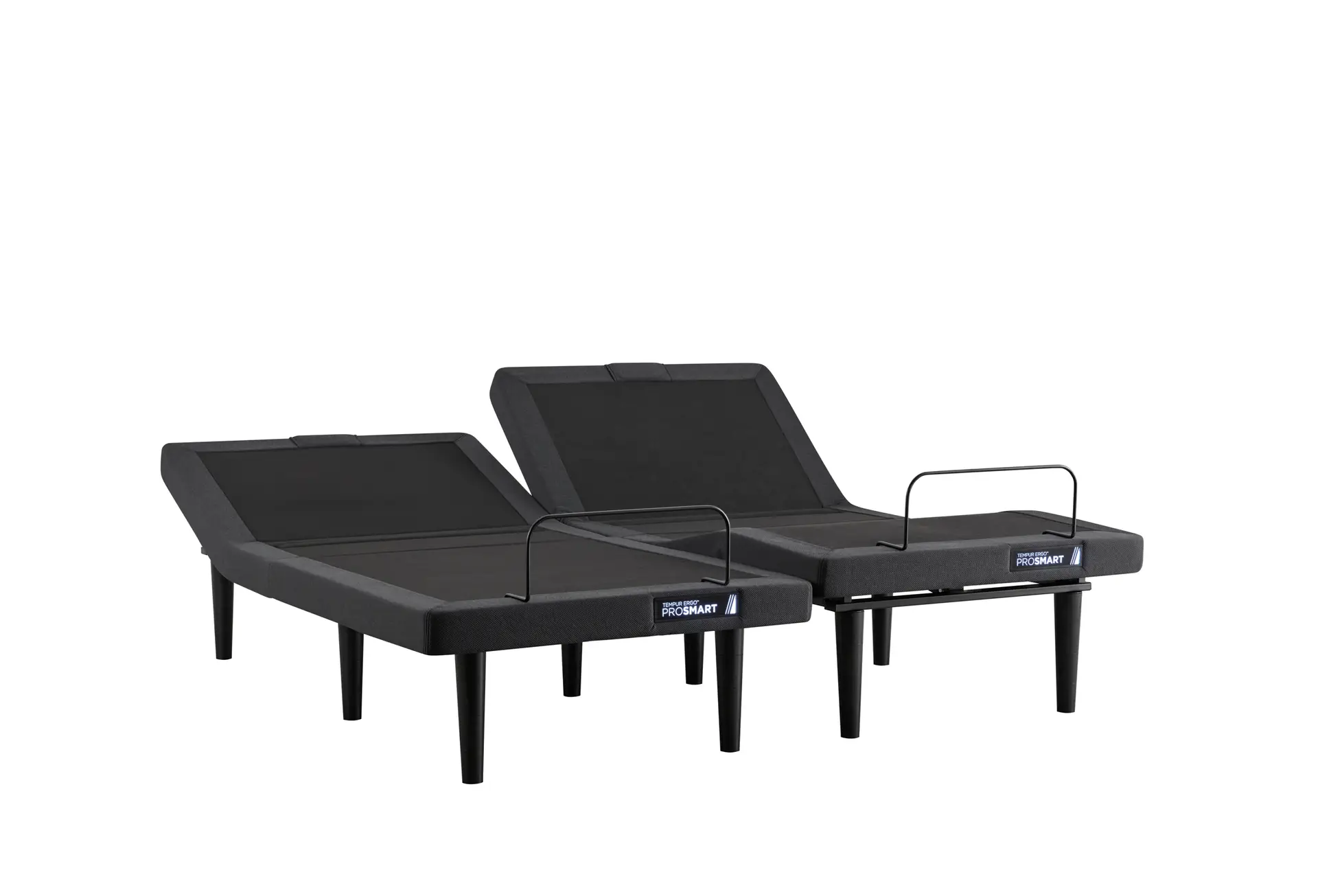 TEMPUR-Ergo® ProSmart® Adjustable Base in split king configuration, featuring customizable positioning and modern design, showcased for enhanced sleep experience.